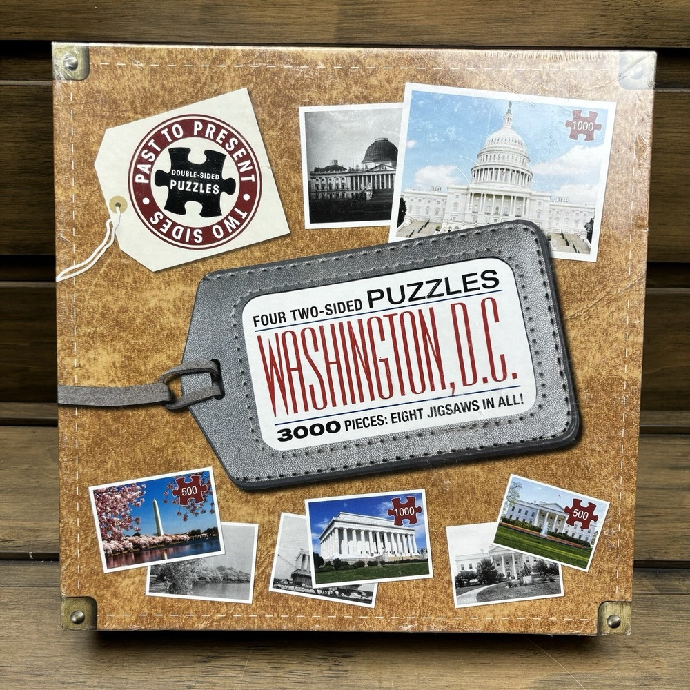 Four Two-Sided Washington DC Puzzles Boxed Set